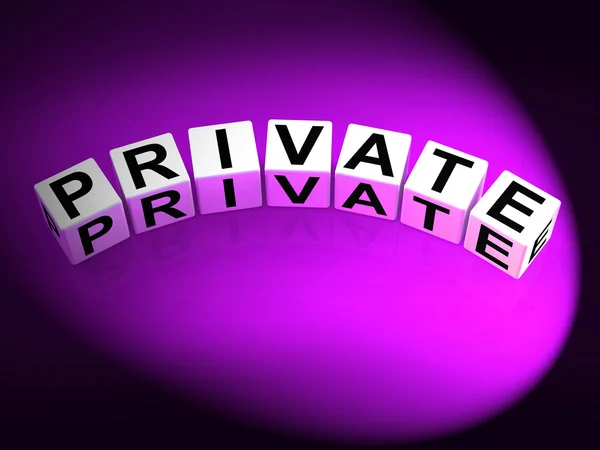 Private Dice Refer to Confidentiality Exclustionally and Privacy — стоковое фото