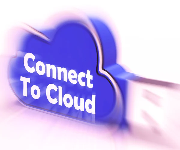 Connect To Cloud USB drive Means Connection Support — Stock Photo, Image