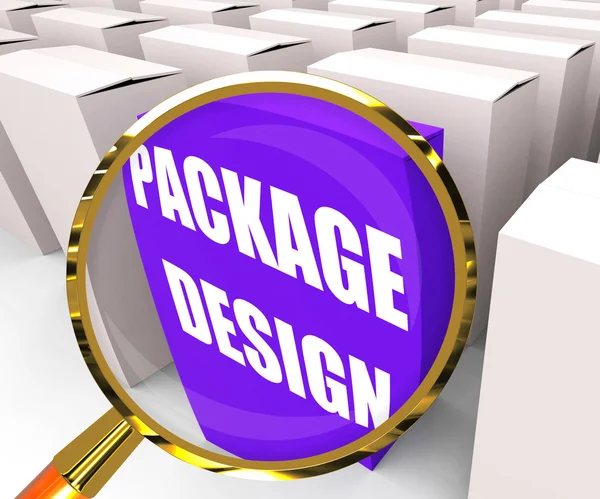 Paketdesign Paket infers Gestaltung von Paketen oder Behältern — Stockfoto