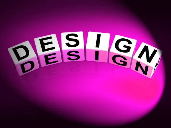 Dados de design significam projetar criar e diagrama — Fotografia de Stock