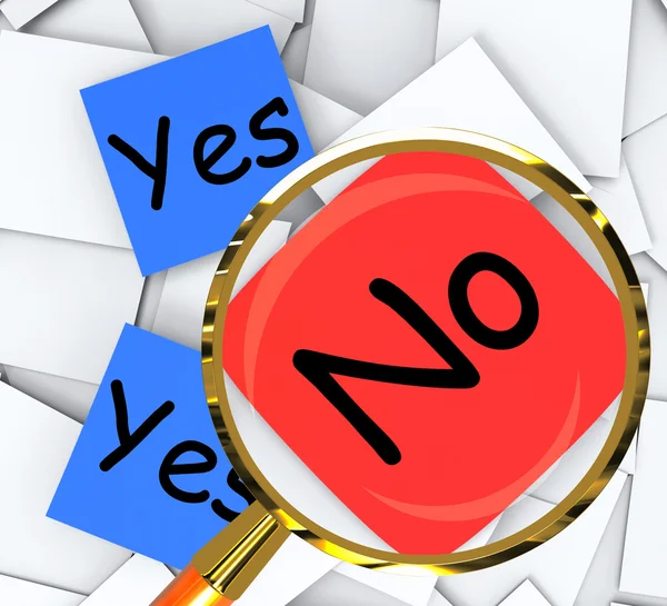 Yes No Post-It Papers Show Accept Or Decline — Stock Photo, Image