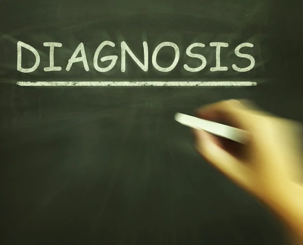 Diagnosis Chalk Means Identifying Illness Or Problem — Stock Photo, Image