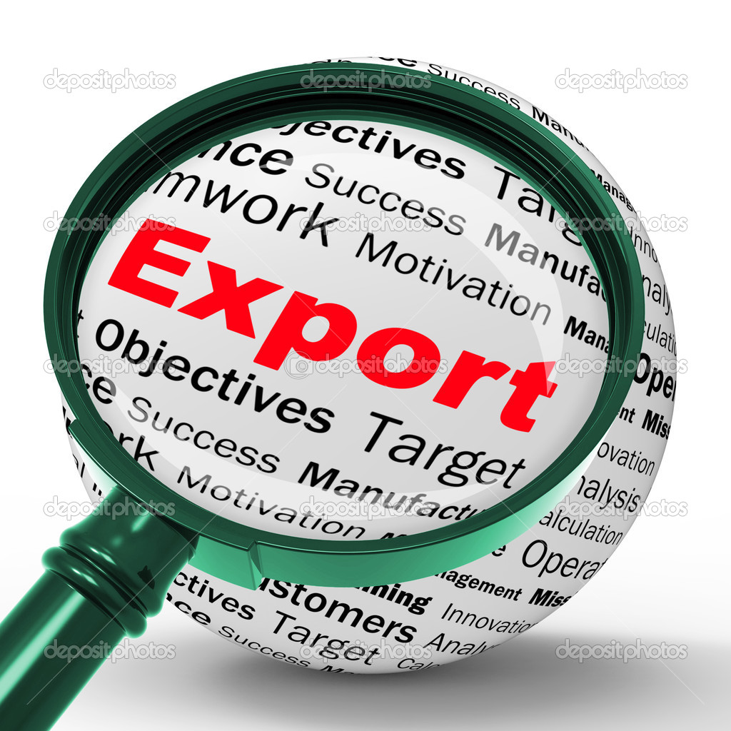 Export Magnifier Definition Shows Abroad Selling And Exportation
