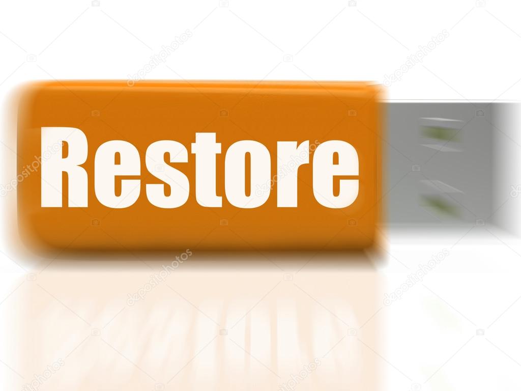 Restore USB drive Shows Data Security And Restoration