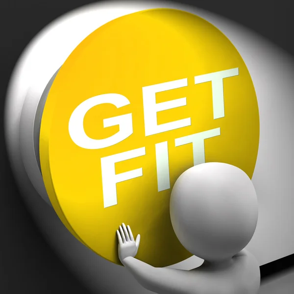 Get Fit Pressed Shows Physical And Aerobic Activity — Stock Photo, Image