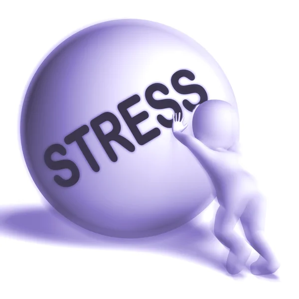 Stress Uphill Sphere Shows Tension And Pressure — Stock Photo, Image