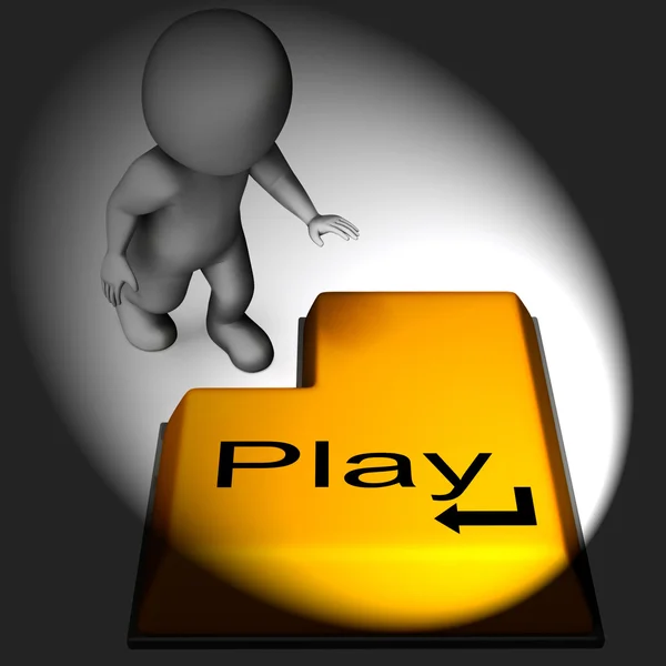 Jogue Meios de teclado Online jogando e entretenimento — Fotografia de Stock