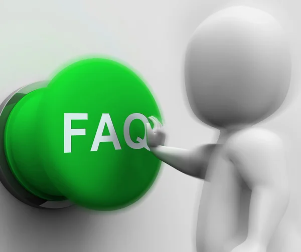 FAQ tryckte visar webbplats frågor och hjälp — Stockfoto