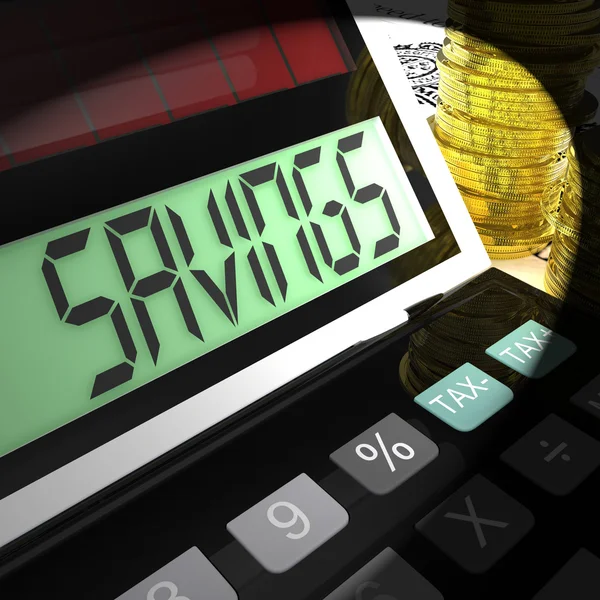 Savings Calculated Means Keeping And Saving Money — Stock Photo, Image