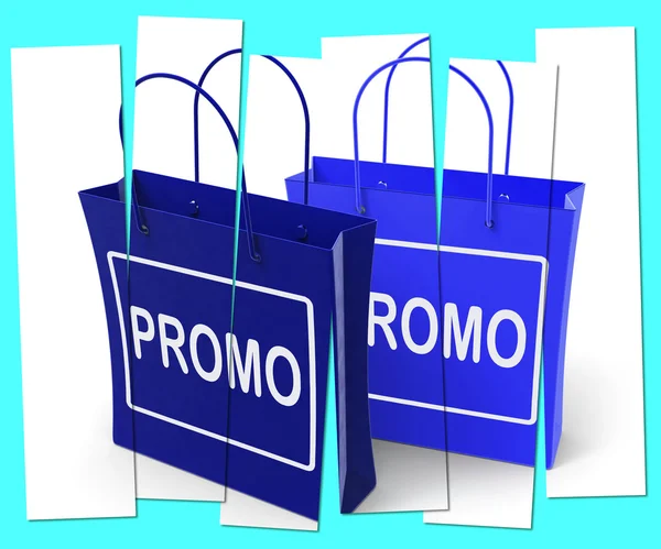 Promo boodschappentassen Toon korting vermindering of verkoop — Stockfoto