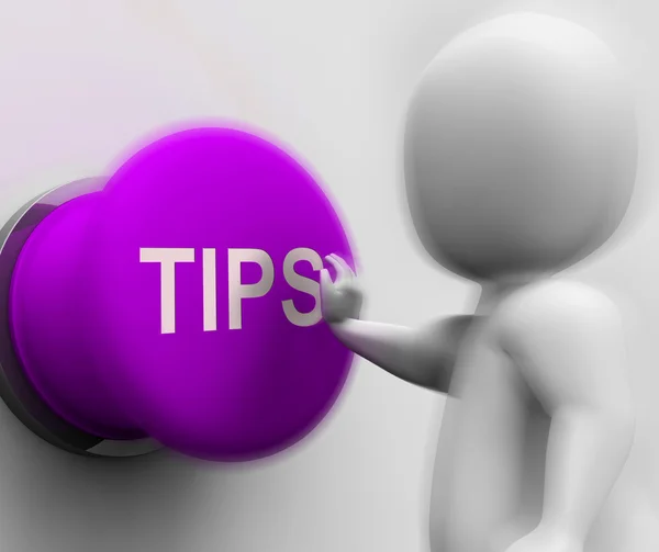 Tips tryckte visar tips vägledning och råd — Stockfoto