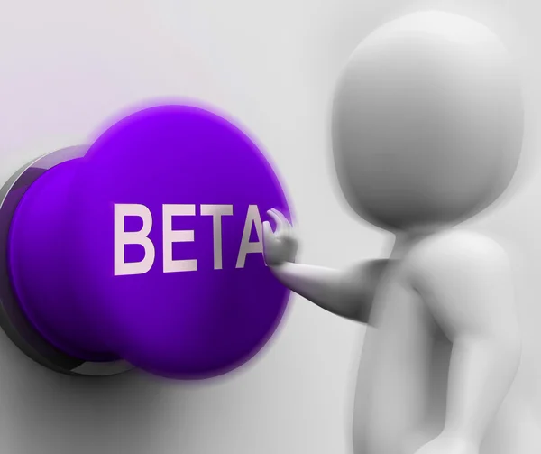 Beta Pressed zeigt Softwaretests und -versionen — Stockfoto