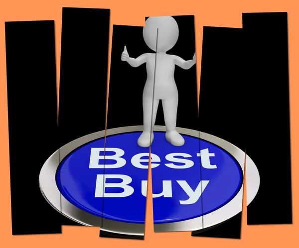 Best Buy Pressed Shows Quality Product or Service — стоковое фото