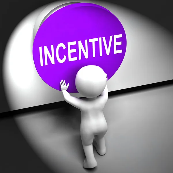 Incentive Pressed Means Bonus Reward And Motivation — Stock Photo, Image