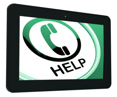 tavsiye ya da yardım için arama yardım tablet gösterir
