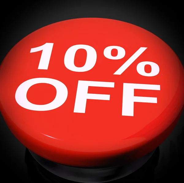 Ten Percent Switch Shows Sale Discount Or 10 Off — Stock Photo, Image