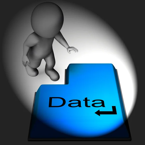 Clavier de données signifie des informations et des fichiers informatiques — Photo