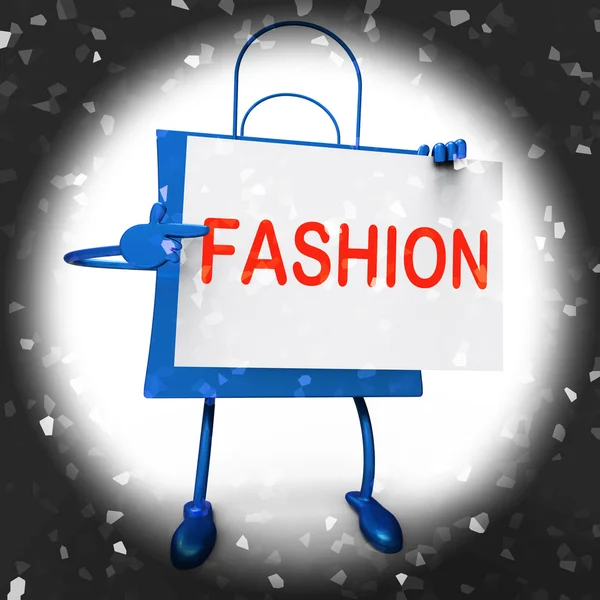 Bolsas de compras de moda muestra productos de moda y de moda — Foto de Stock