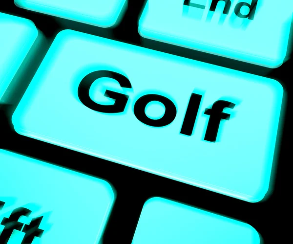 Golf Keyboard Means Golfer Club Or Golfing — Stock Photo, Image