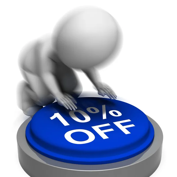 Ten Percent Off Pressed Means 10 Lower Price — Stock Photo, Image