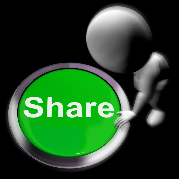 Share Pressed Means Sharing With And Showing — Stockfoto