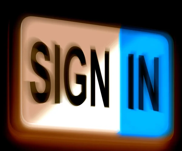 Sign In Sign Shows Log In Online — Stock Photo, Image