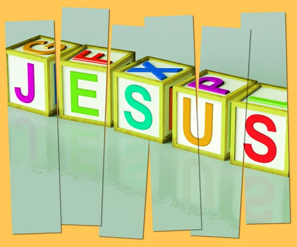 Jesus Word Show Son Of God And Messiah — Stock Photo, Image
