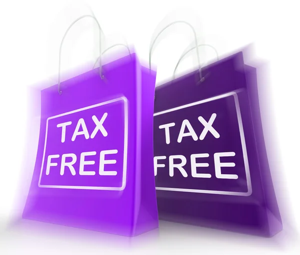 Tax Free Shopping Bag Represents Duty Exempt Discounts — Stock Photo, Image