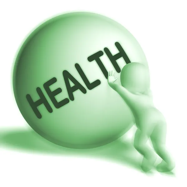 Health Uphill Sphere Shows Healthy Medical Wellbeing — Stock Photo, Image