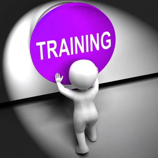 Training Pressed Means Education Induction Or Seminar — Stock Photo, Image