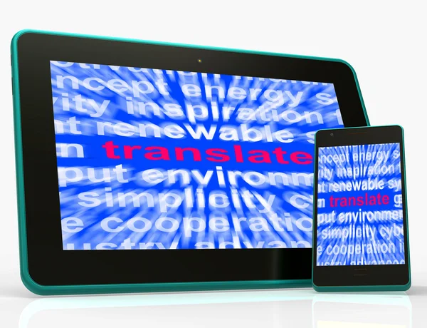 Tradurre Tablet significa convertire in un'altra lingua — Foto Stock