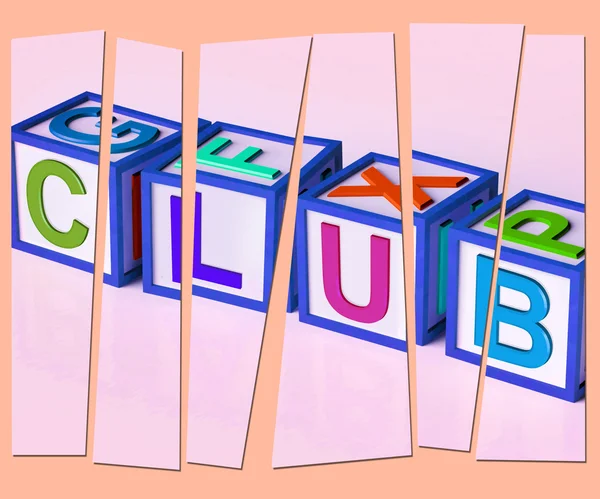Club betűk jelenti a tagsági regisztráció és előfizetés — Stock Fotó