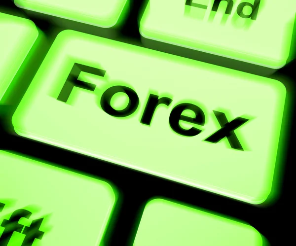 Forex Keyboard Shows Foreign Exchange Or Currency — Stock Photo, Image