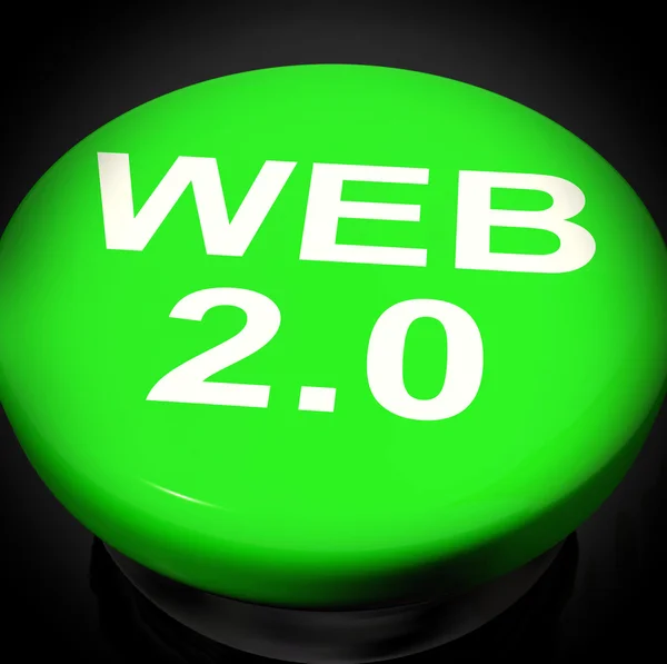 Web 2.0 schakelaar betekent dynamische gebruiker www — Stockfoto