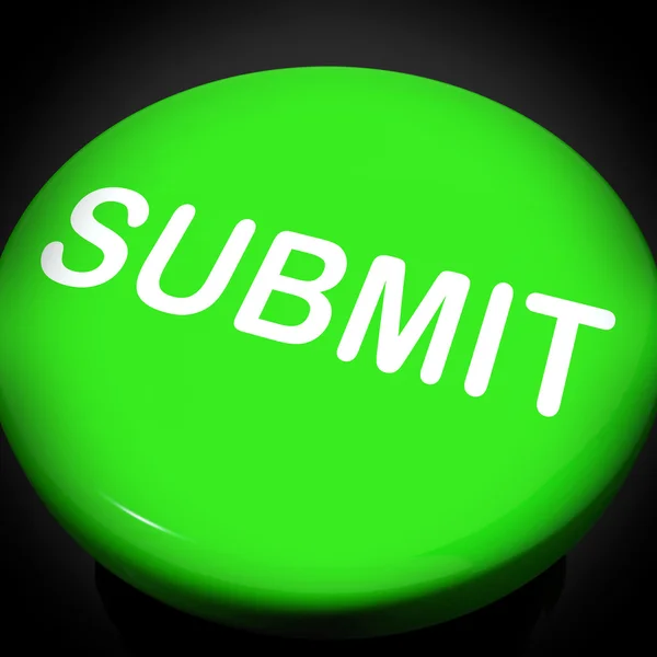 Submit Switch Shows Submitting Submission Or Application — Stock Photo, Image