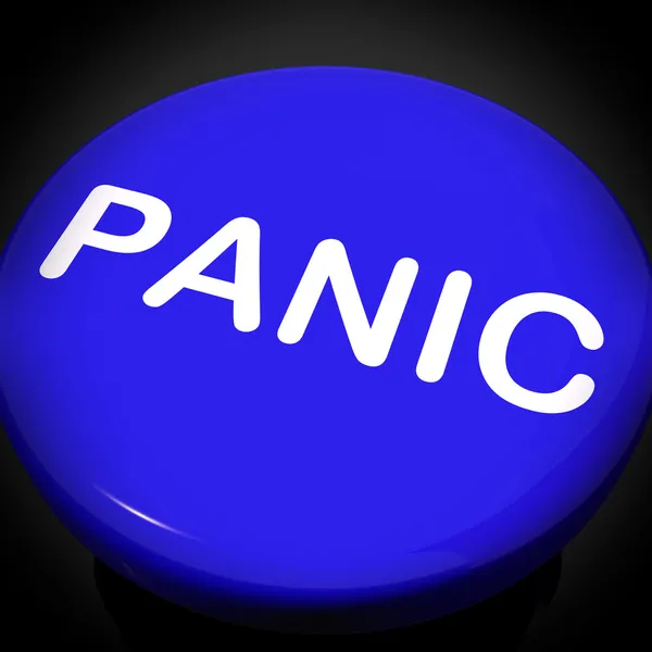 Interruptor de pânico mostra ansiedade pânico angústia — Fotografia de Stock