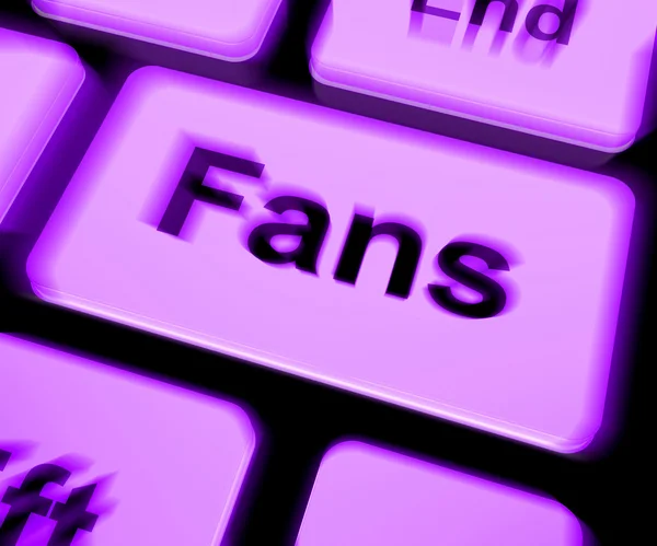 La tastiera dei fan mostra seguace o fan di Internet — Foto Stock