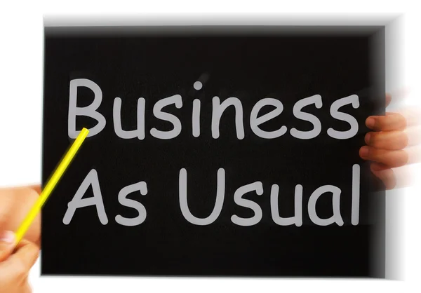 Business As Usual Message Means Routine And Normality — Stock Photo, Image