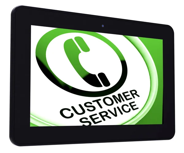 Customer Service  Tablet Means Call For Help — Stock Photo, Image