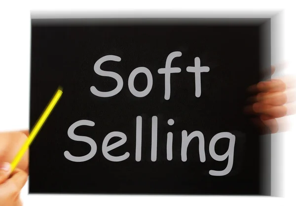 Soft Selling Message Means Casual Advertising Technique — Stock Photo, Image