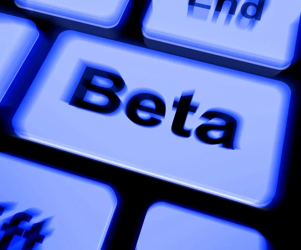 Beta Keyboard Shows Development Or Demo Version — Stock Photo, Image