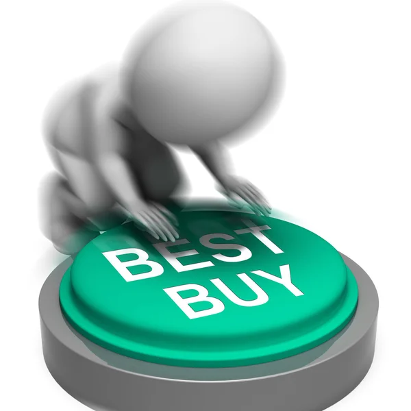 Am besten kaufen gepresst zeigt überlegene Produkt oder Deal — Stockfoto
