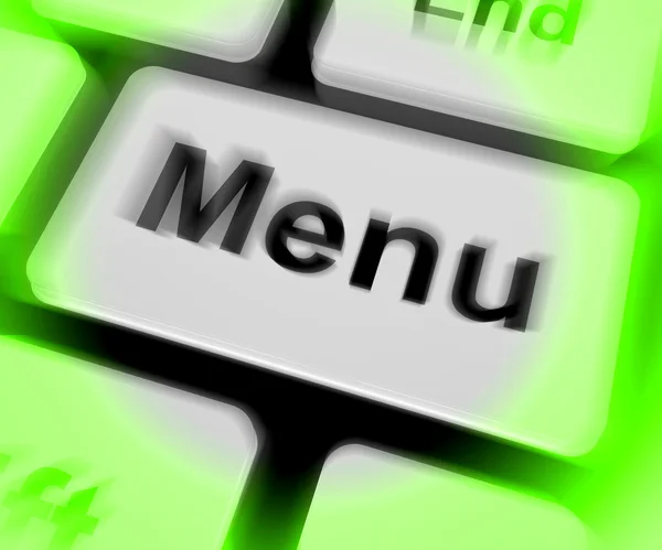 Menu Clavier montre la commande de menus alimentaires en ligne — Photo