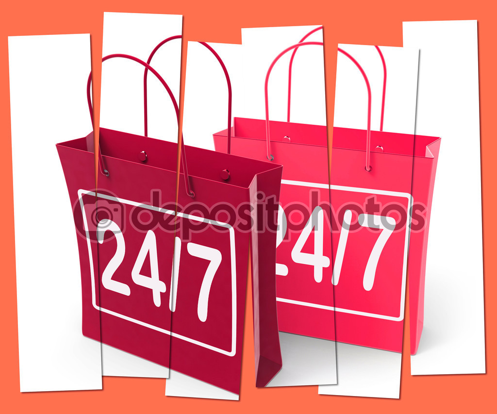 Twenty four Seven Shopping Bags Show Hours Open