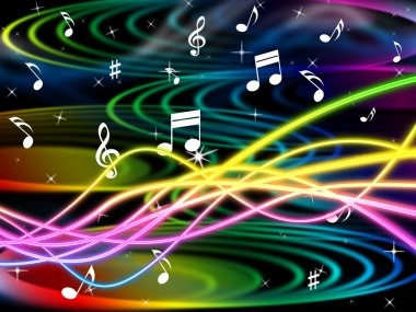 renk notları gösteren levha müzik ve nota anahtarı