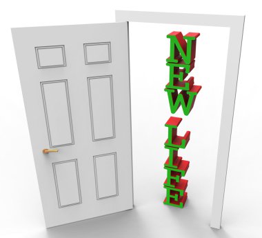 New Life Means Fresh Start And Doors clipart