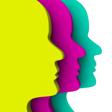 Yani yüz insanlar takım çalışması ve arkadaşları