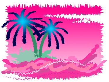 Git bırak ve egzotik tropik ada gösterir