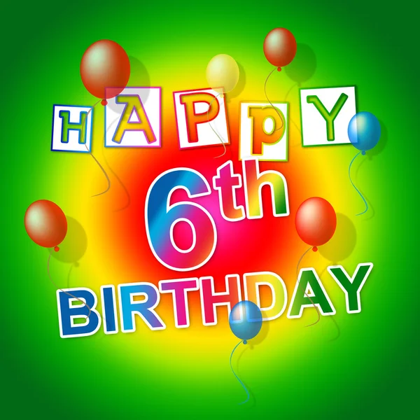 Happy Birthday Indicates Fun Congratulation And Joy — Stock Photo, Image