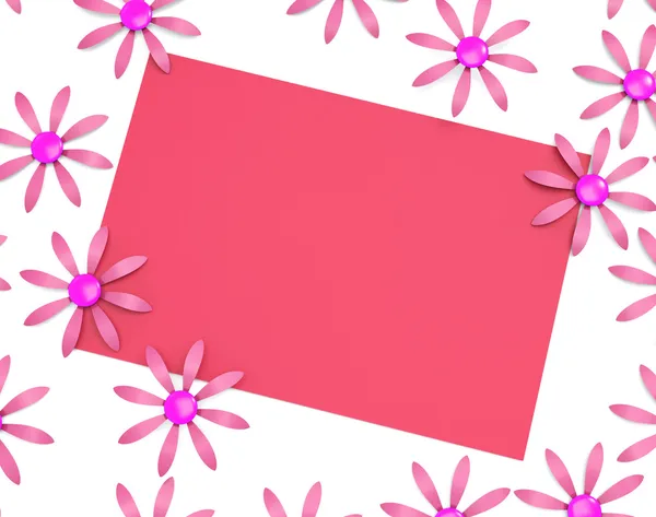 Gift Card Shows Text Space And Blooming — Stock Photo, Image